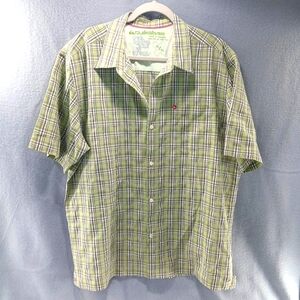 Quiksilver Mens Short Sleeve Button Up Shirt Plaid Skater Y2K Grunge Size XL